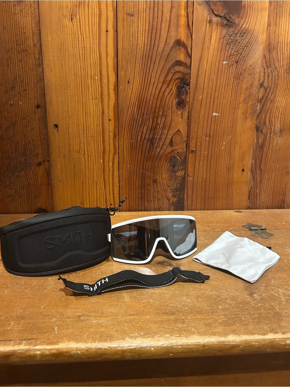 SMITH White and Black Shift Pursuit Glasses with Case and Strap